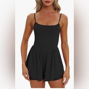 Elegant Black Women's Sleepwear Romper
